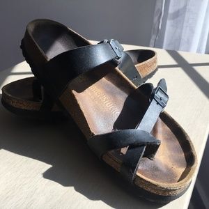 Birkenstock Mayari Black Leather Sandals